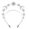 European and American fashion Sun Goddess double-layer headband, hexagonal star moon alloy crystal hair band, Baroque hair accessory Item Picture